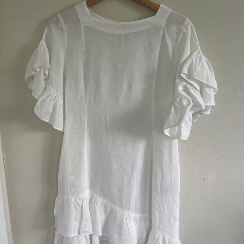 MIRTO White linen dress